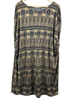 Oversized Print MuuMuu Kaftan Tunic Boho Dress Size 2X